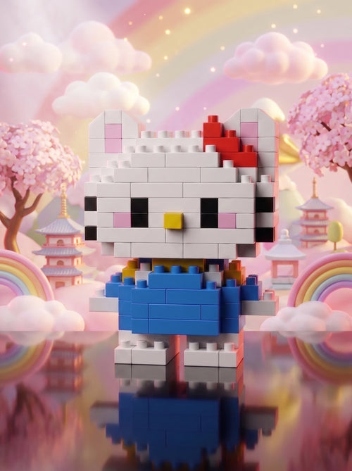 Hello Kitty collectible mini brick figure by BRIKKO
