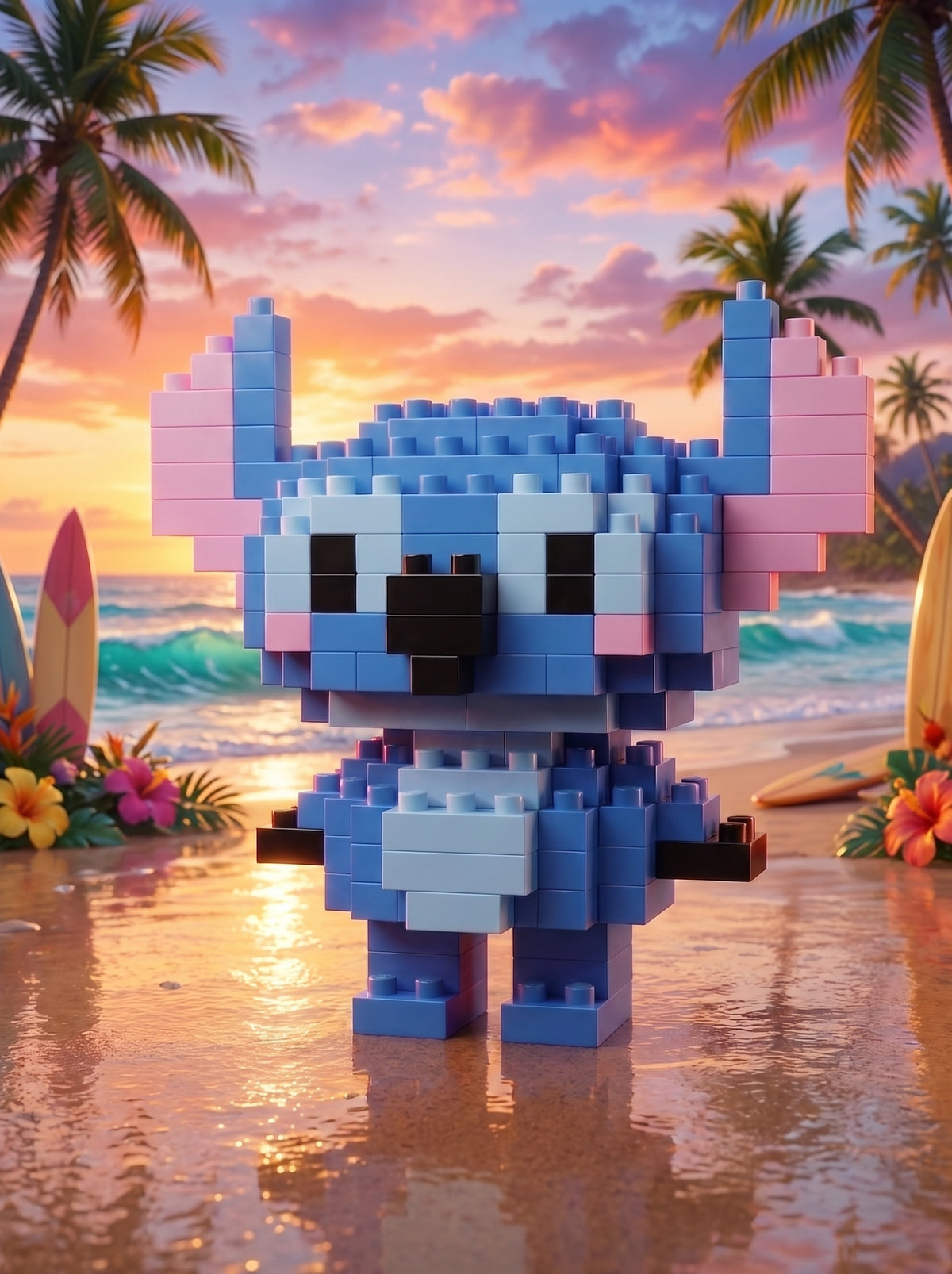 Stitch collectible mini brick figure by BRIKKO